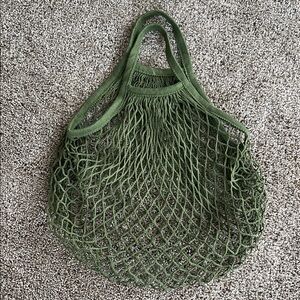 Olive green farmers market handbag